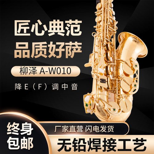 日本原装柳泽A-W010降e调中音萨克斯风管乐器YANAGISAWA 初学考级 - 封面