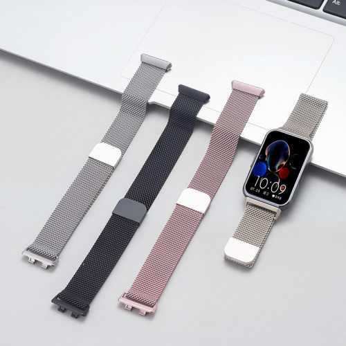 适用华为手环11米兰表带金属磁吸华为Band11pro 米兰尼斯表带现货