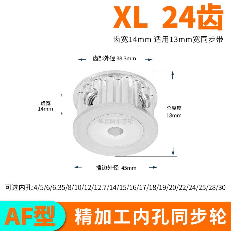 现货同步轮XL24齿AF齿宽14总厚18