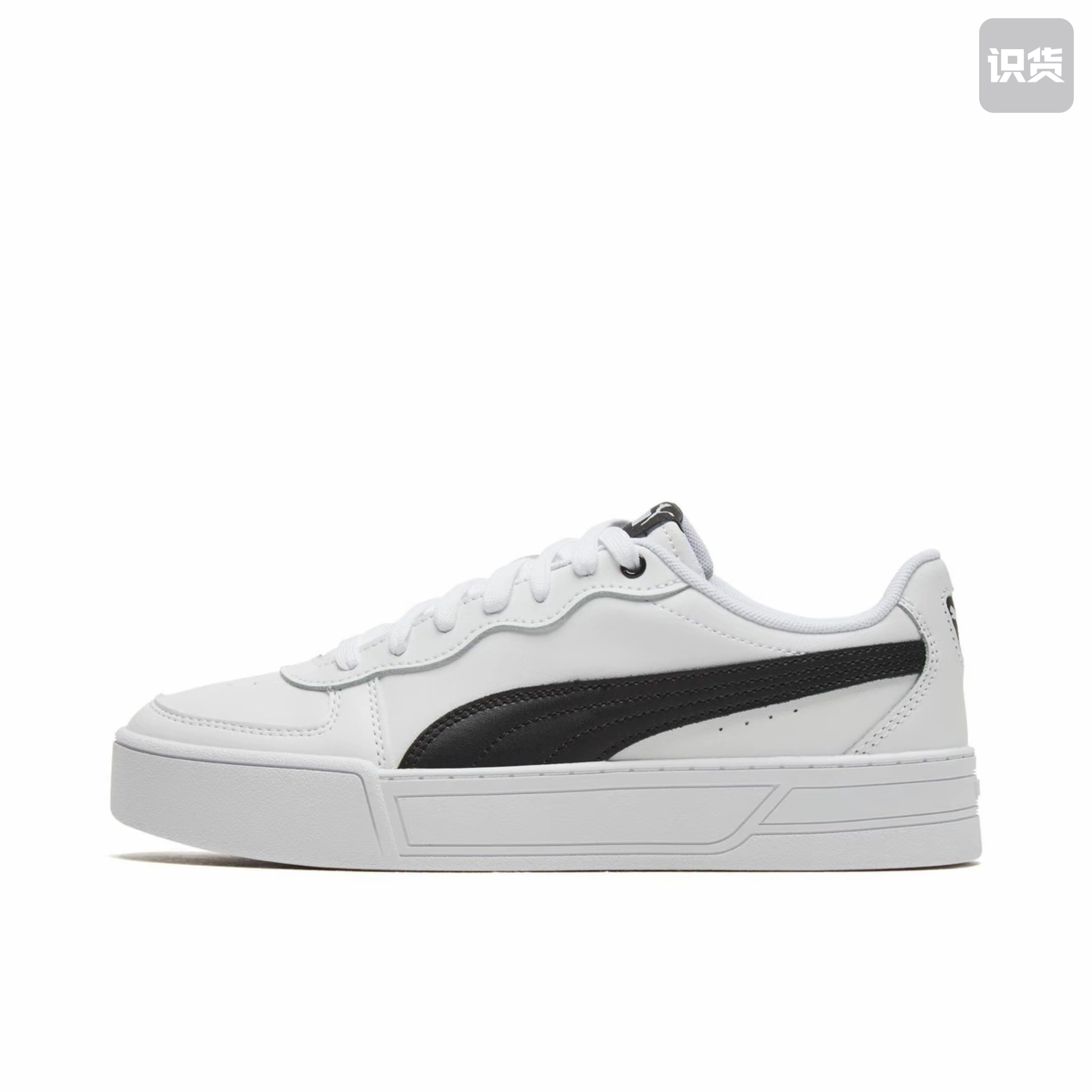 puma Skye防滑耐磨舒适透气低帮板鞋女款白黑374764-02