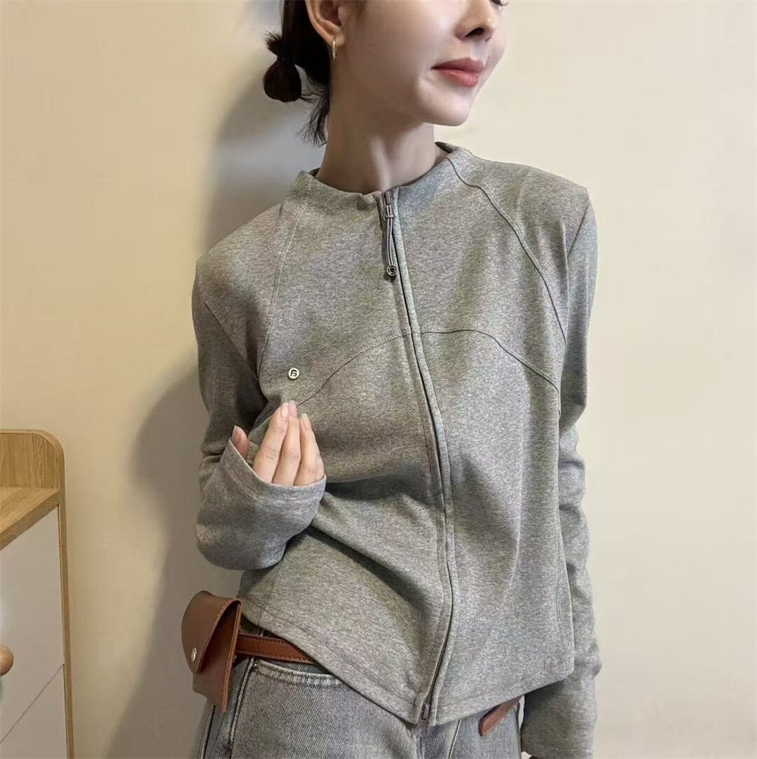 通勤风立领拉链短外套女2026春季新款修身显瘦百搭休闲上衣31308