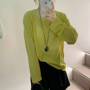 女欧洲站上衣潮85133 2025早秋新款 时尚 百搭圆领高级感长袖 针织衫