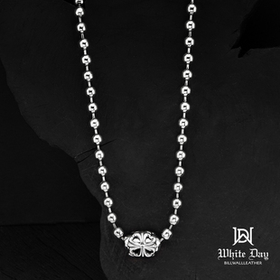 【现货】银饰BWL N863 5.5mm珠链项链 欧美简约潮流 925银配饰