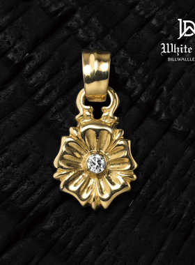 BWL 官方正品 WD-C02YG 18k镶4mm钻石大樱花吊坠