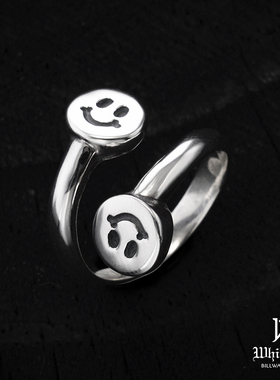 BillWallLeather笑脸开口戒指
