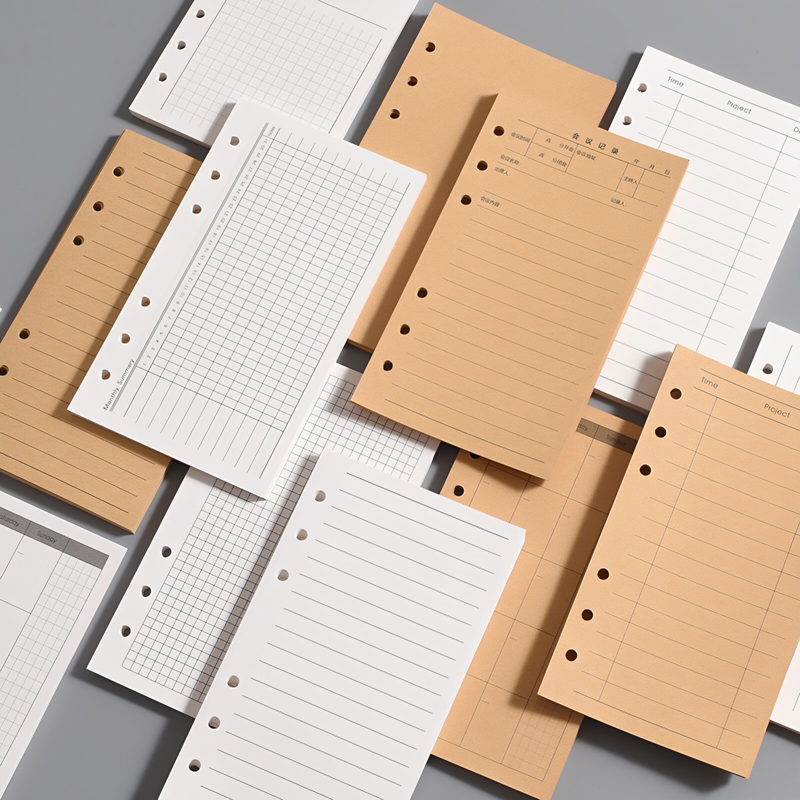 创意加厚A6活页纸120克替芯活页本内页笔记本子活页内芯6孔替换页