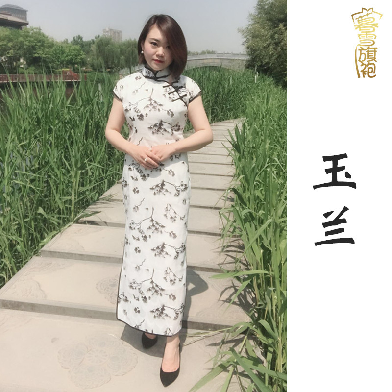 雪纺薄款民国复古风前开襟旗袍