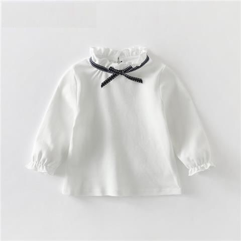 女童打底衫小童t恤森系内搭秋衣白色春秋宝宝花边蝴蝶结外穿上衣,童装/婴儿装/亲子装,T恤,淘宝优惠券,粉丝福利购,淘宝优惠卷