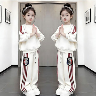 女童套装春装2026新款儿童洋气韩系卫衣中大童时髦休闲运动两件套
