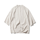 白墙2022风纯色汉服七分袖开衫衬衫麻本道袍A032/1805/特P30，男装衬衫，电商A032