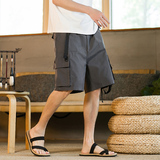 咖啡厅灰色2024新款男士工装短裤五分机能风大码A032/DK2302/45，男装休闲裤，电商A032