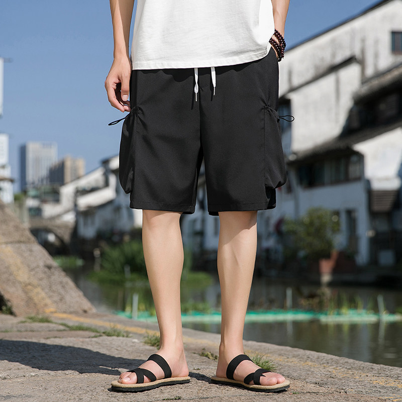 GENIOLAMODE美式运动工装休闲短裤男士2025夏季薄款宽松直筒百搭图片