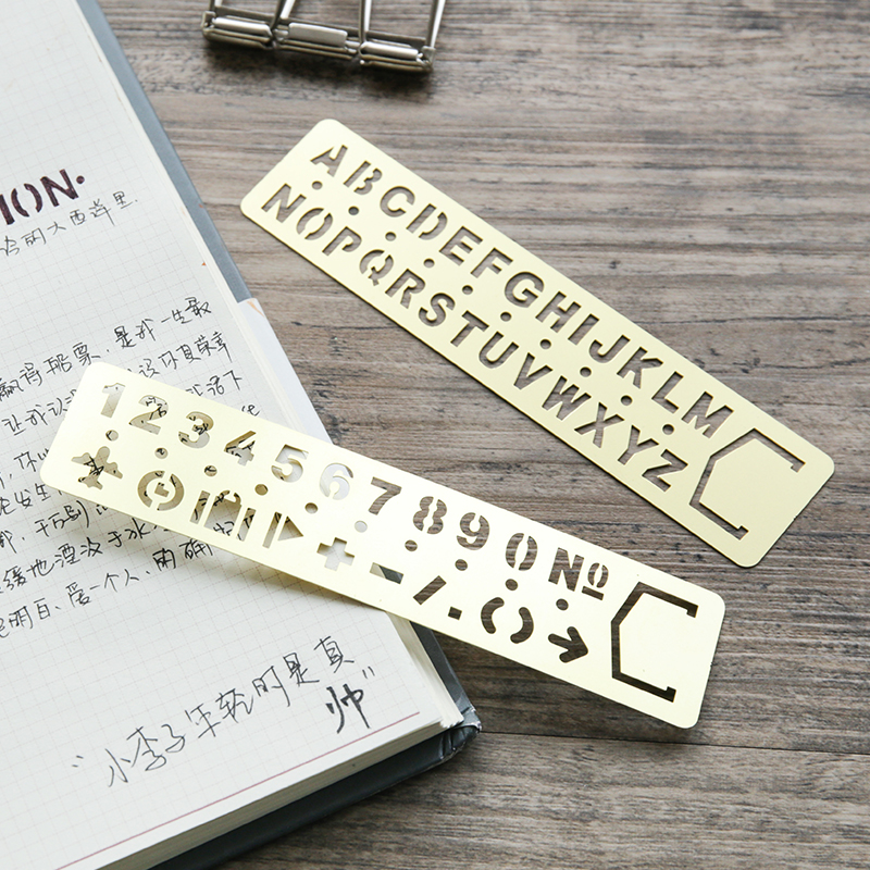 一半文具 黄铜手帐尺手帐工具周边手工尺字母款数字款小清新在类目 电子词典/电纸书/文化用品, 绘图测量用品, 各类尺/三角板中 - 来自Buy2taobao.com提供专业的淘宝代购服务