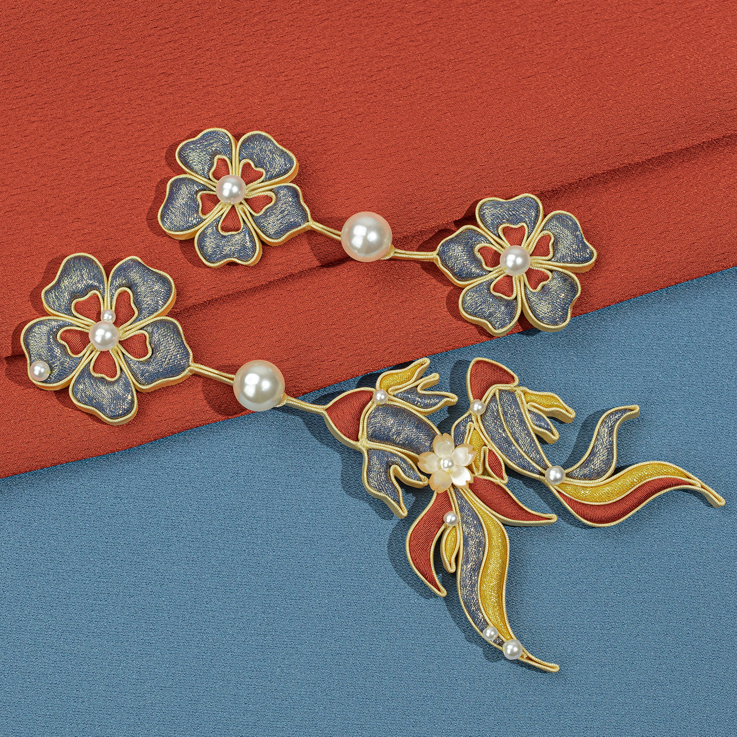 青丝原创旗袍盘扣扣子中式珍珠锦鲤花扣手工编织装饰纽扣汉服配件,居家布艺,纽扣,淘宝优惠券,粉丝福利购,淘宝优惠卷