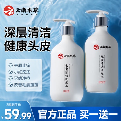 【买一送一】云南本草DYEY毛囊清洁洗发水去屑止痒改善痘痘除螨
