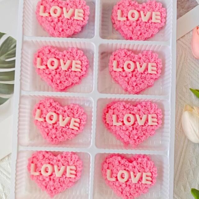 爱心玫瑰LOVE巧克力蛋糕装饰巧克力制品