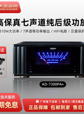Winner/天逸 AD-7300PA+ 7.1纯后级功放高保真大功率家庭影院音响