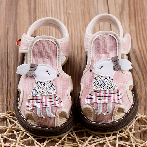 女童布凉鞋夏季透气防滑布鞋