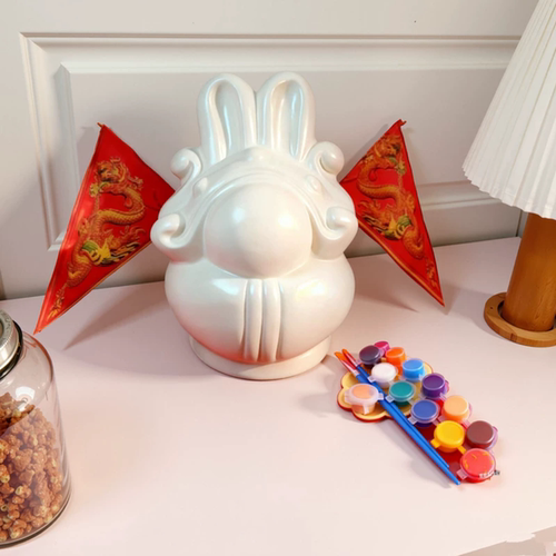 diy泥塑兔爷彩绘旅游北京特色