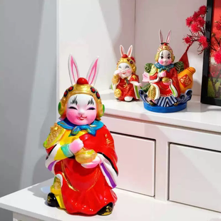 老北京兔爷儿中国风特色纪念品创意玩具福兔祥送老外礼物中秋礼物