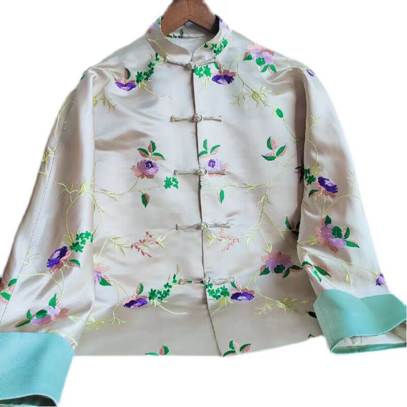 2022秋冬满绣棉服唐装上衣外套