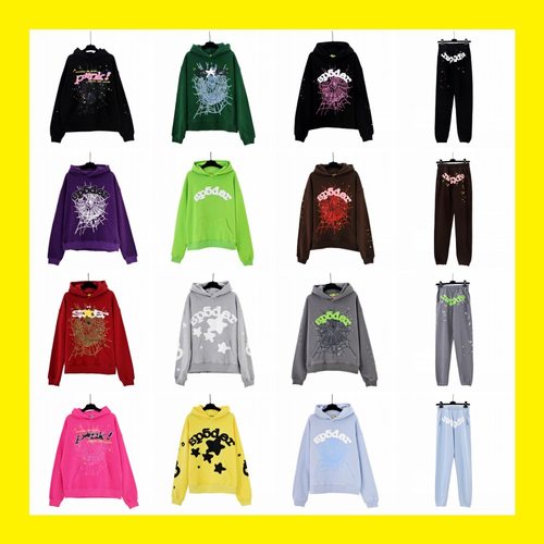 Sp1der嘻哈歌手Young Thug同款发泡字母555555情侣连帽衫Pink卫衣