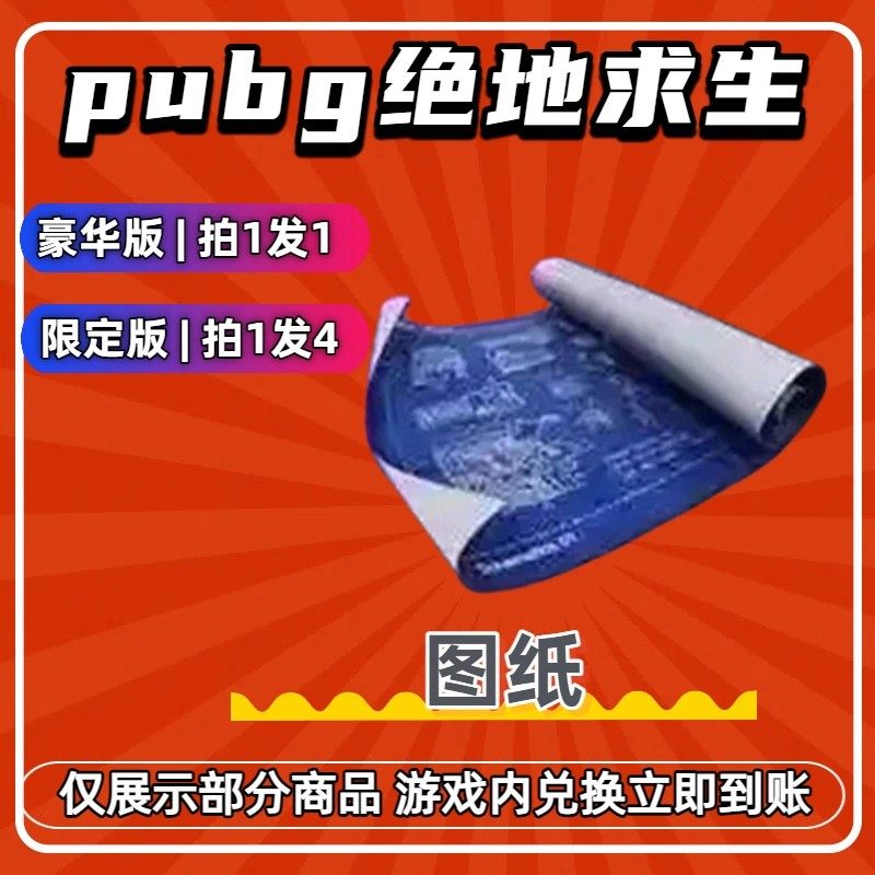 PUBG绝地求生G币cdk兑换码蓝图纸皮肤成长型武器升级图纸箱子黑票