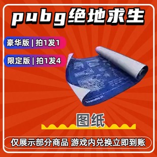 PUBG绝地求生G币cdk兑换码 蓝图纸皮肤成长型武器升级图纸箱子黑票