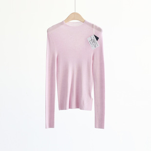 女 针织打底衫 德国进口机织无缝一体精纺22G秋冬高阶款 半高领长袖