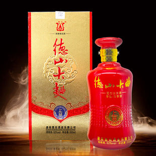 德山大曲上品 纯粮食酿造 52度 浓香型白酒  500mL口粮酒