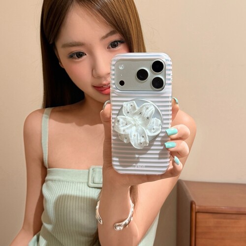 3D丝绸百合花磁吸支架适用小米15T/14/13TPRO/NOTE14手机壳poco x8/X3GT/F6/F8红米15R/14小众C75/C85软M7pro