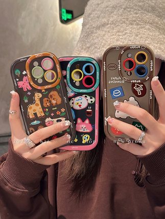 可爱卡通涂鸦适用小米14/13/11U/10S手机壳9红米note12T/13pro+超火K60/civi3K30全包K40S女K50pro气囊mix4