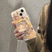 慵懒猫咪磁吸支架壳适用苹果iPhone15pm 8PLUS韩风SE 11趣味765新款 14pro手机壳13pro 12mini硅胶xsmax可爱XR