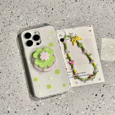 四叶草花朵磁吸旋转支架适用华为荣耀GT/200手机壳90/300链条X9C/x60/X50/X30/X70i畅玩20plus魔术magic86pro