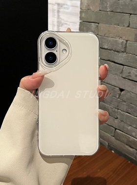 夏日小清新果冻壳白色适用OPPO手机壳Findx8/X7亮面ind/Reno13/12/11/8/9/A3pro纯色简约K12/A58/A55/A79/A3i