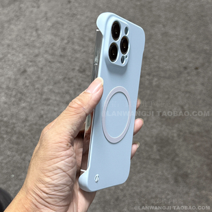 磁吸新品PC奶蓝色适用oppofindx8/X7纯色reno15/12/11/10手机壳6男士A58简约A3/A2pro硬壳K12/A97半包A93/A55