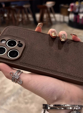 美拉德高级感焦糖色适用小米17/15手机壳K80秋冬14红米note15/13pro女11/K60至尊Note11T耐脏Civi3/K70e全包