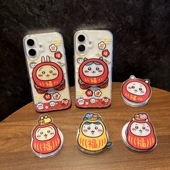 A55 Note20 招福吉伊卡哇磁吸支架适用三星S21 A25可爱S24ultra A06 手机壳A53新年s23FE c55软S10 S25 A33