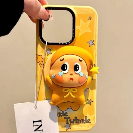 硅胶哭泣星星人磁吸支架适用A5/OPPO FindX9/X7ultra/Reno14/13/12/11F/10手机壳A79/A6pro可爱K12/A1/A58/A3