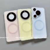 300 X30 400手机壳90 100双层imd 简约马卡龙色磁吸壳适用华为荣耀x60 X50 80GT X9A X40畅玩50魔术magic7pro