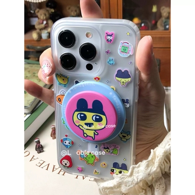 半透卡通磁吸支架适用小米15/14/10S手机壳红米K80/K70至尊K50/note13/11/12T磨砂civi5pro小众Turbo4全包K40