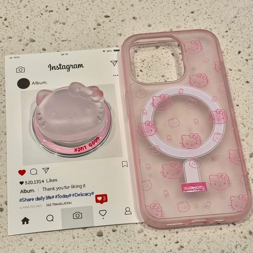 透粉满屏可爱猫咪头像适用三星S25ultra/S24/Note10/A34/A55/S20手机壳7磁吸s23+/A22/A71/S9+软S21fe支架A56