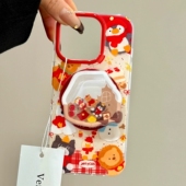 K80小米17 12T可爱K70至尊civi3 14手机壳红米note15 新年红摇摇乐磁吸支架适用K90 10S春节13 k50 K40pro