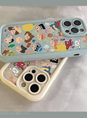 蛋糕小新集合Y77E适用VIVO X90s手机壳S16/X100PRO/x70卡通60/S17t硅胶Y76s/S18/Y78+Y73S/53S可爱y33e/Y31S