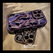 9手机壳mate60凹凸50 40PRO高级感P50 P60pro电镀奢华暗紫色适用苹果华为nova10 40潮牌8 7陨石纹11软硅胶