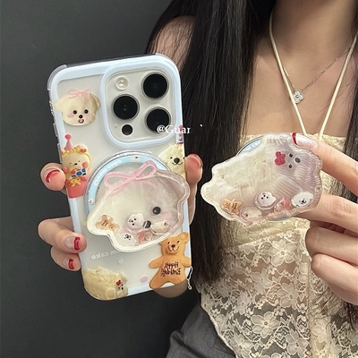 摇摇乐狗狗磁吸支架y300/s19PRO适用vivo X100S/S15/X70/x50/X90手机壳S17可爱y36/S18/V29e/Y37闺蜜Y78/y51S