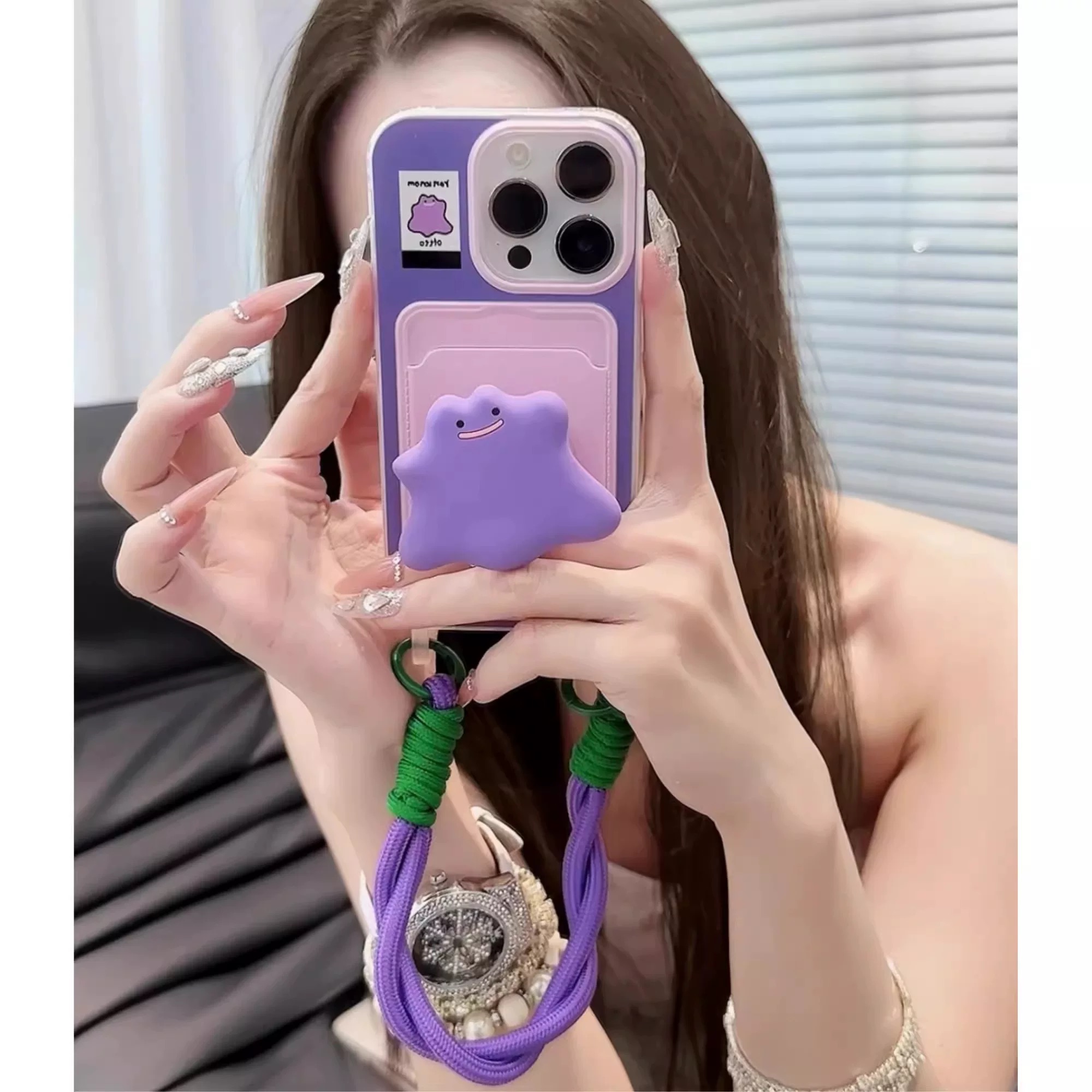 ins百变怪卡包新款适用15PM简约16pro创意iphone11苹果13promax手机壳14/XR支架XSMAX手提MINI链条12斜挎旅游