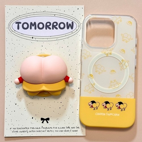 蜡笔小新屁屁磁吸支架适用苹果17promax/17手机壳16E/12/13PRO搞怪13mini/XR/14/15PRO/XS/87PLUS趣味SE3/Air