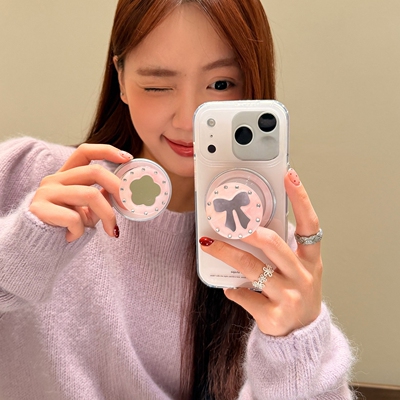 镜子花朵蝴蝶结磁吸支架适用oppo realme NEO8/GT7真我13/GT2大师探索GT8pro/neo6se手机壳15PRO+12X/V70/V60