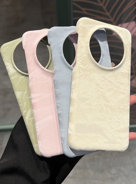 简约复古米白色丝绒适用一加Ace5pro手机壳ace3/2Pro绒布雪山纹一加12R手工皮革13R半包散热男女ins简约硬壳